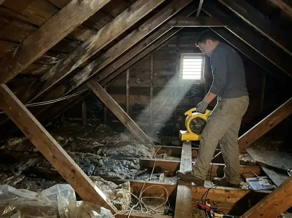 attic-water-damage-drying-proc-007 — frequently asked questions, Emergency Water Extraction & 24/7 Flood Response in Demares…